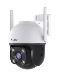 تيندا كاميرا مراقبة خارجية TENDA CH7 بدقة 4 ميجابكسل بزاوية 360 درجة مع رؤية ليلية ملونة 30 مترًا، وكاميرا PTZ CCTV WiFi مع صوت ثنائي الاتجاه، وكشف الإنسان بالذكاء الاصطناعي والتنبيه، والتحكم في التطبيق، ومقاومة للطقس IP66، وتعمل مع أليكسا  - Image 1