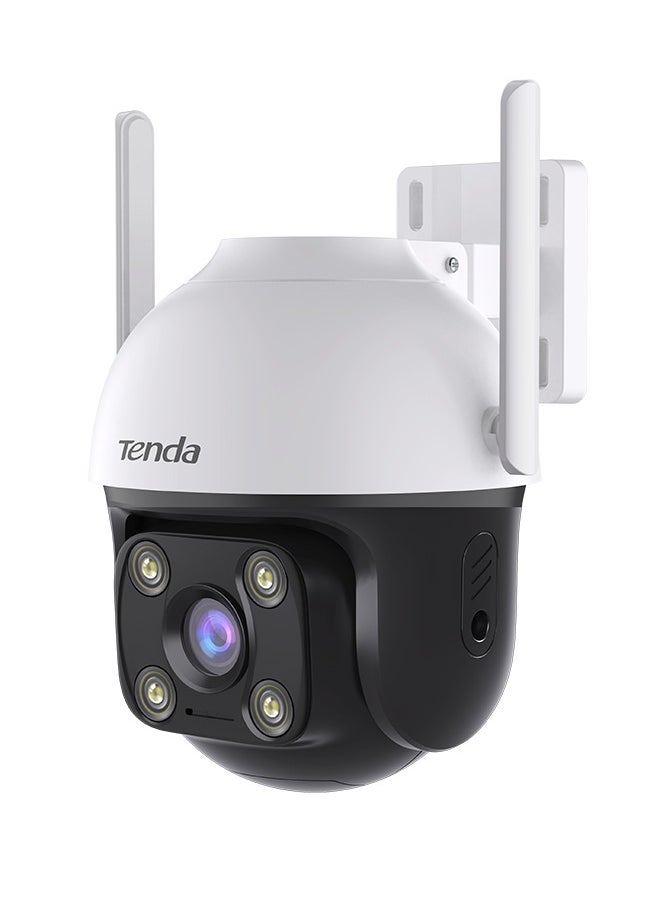 تيندا - كاميرا مراقبة خارجية TENDA CH7 بدقة 4 ميجابكسل بزاوية 360 درجة مع رؤية ليلية ملونة 30 مترًا، وكاميرا PTZ CCTV WiFi مع صوت ثنائي الاتجاه، وكشف الإنسان بالذكاء الاصطناعي والتنبيه، والتحكم في التطبيق، ومقاومة للطقس IP66، وتعمل مع أليكسا - Image 1