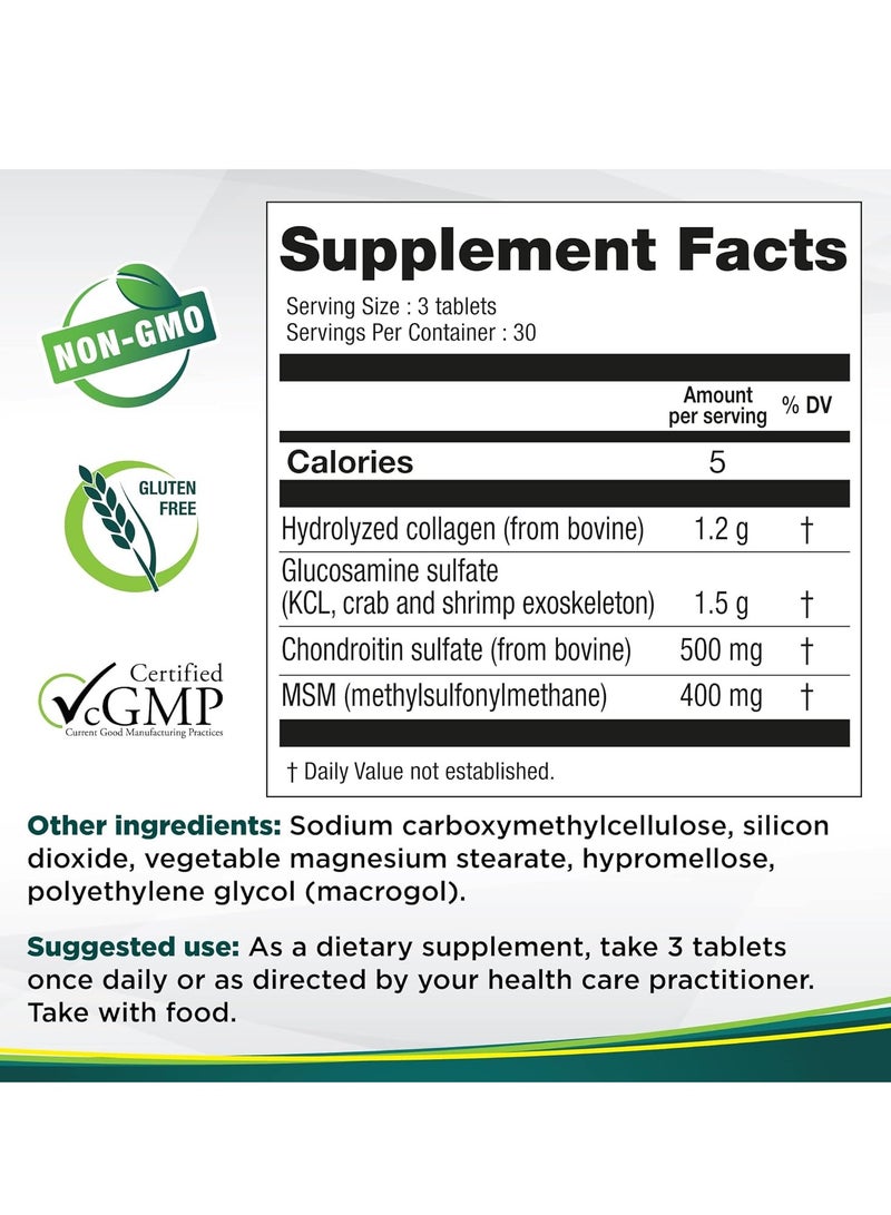 Genacol Glucosamine, Chondroitin, MSM and Ultra  Maintains Healthy Joints 90 Tablets 30 day supply - Image 2
