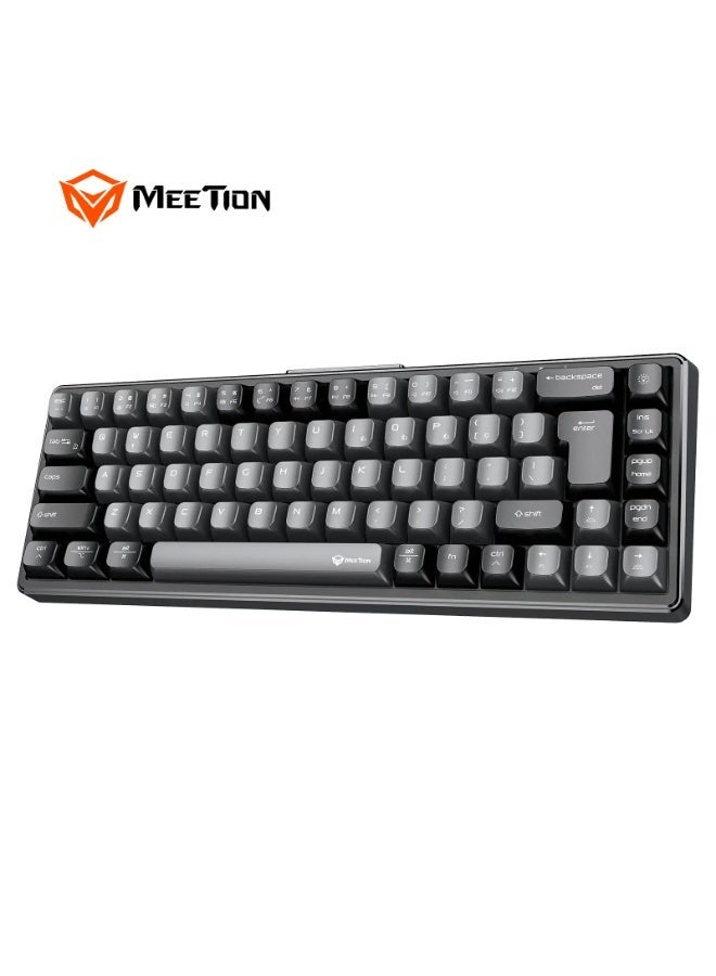 Meetion كيبورد ميتيون ميكانيكي لاسلكي RGB ثلاثي الوضع 65% MK12 تصميم 65% كامل مفاتيح قابل للتبديل (أسود) - Image 2