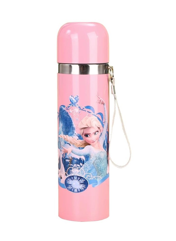 BrainGiggles BrainGiggles Stainless Steel Kids Water Bottle - 500ML, Leakproof, BPA Free Flask for Baby - Water Bottle for Kids and Toddlers, Kids Water Bottle for School - Frozen  - Image 1