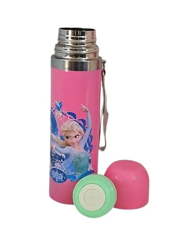 BrainGiggles BrainGiggles Stainless Steel Kids Water Bottle - 500ML, Leakproof, BPA Free Flask for Baby - Water Bottle for Kids and Toddlers, Kids Water Bottle for School - Frozen  - Image 2