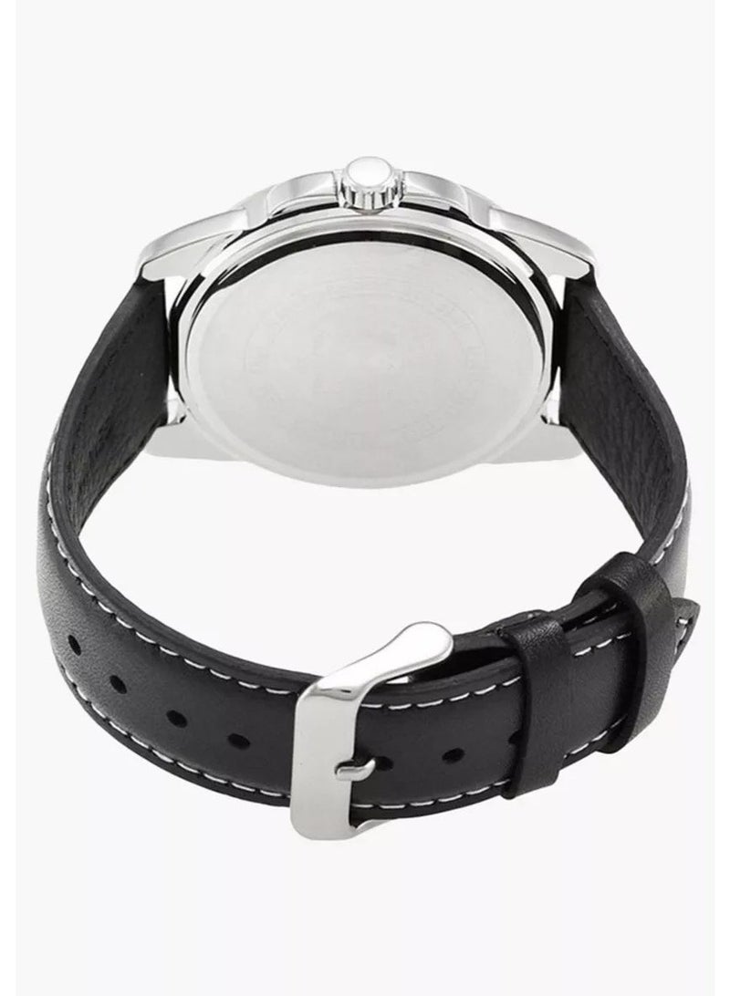 كاسيو Analog Women’s Watch LTP-1314L-8AVDF, 36.5 mm Black Dial, Ion-Plated Stainless Steel Case & Black Genuine Leather Band, 50m WR - Image 2