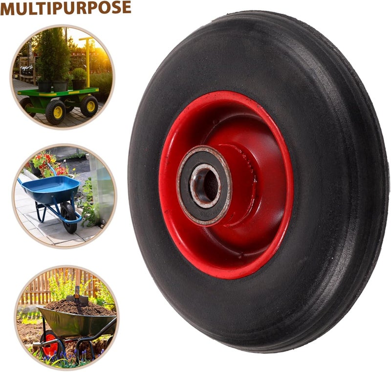 Toddmomy Garden Cart Replacement Wheel Solid Tire for Boys and Girls Trolley Lightweight Shock-Absorbing Puncture Design for Hand Carts Garden Trucks - Image 4