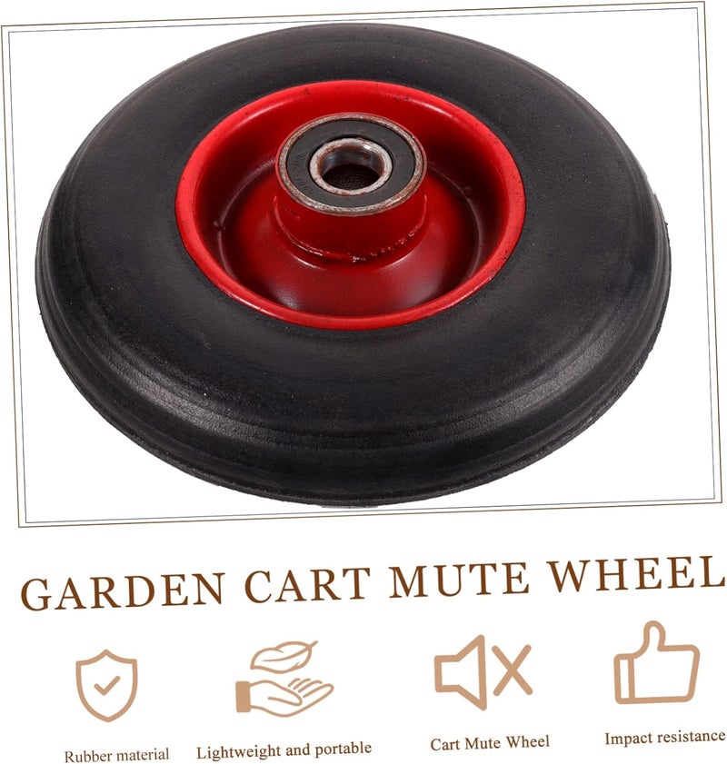 Toddmomy Garden Cart Replacement Wheel Solid Tire for Boys and Girls Trolley Lightweight Shock-Absorbing Puncture Design for Hand Carts Garden Trucks - Image 3