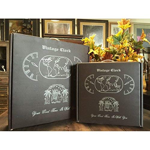 Vintage Clock Handcrafted Double Side Analog Wall Clock 1 Year Warranty / 65470-12-RR, Iron, 30x30 cm, Two Side Roman Number, black - Image 5