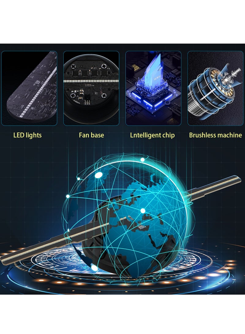 M MIAOYAN 43CM 3D Holographic Advertising Fan – HD Display, Bluetooth Control, Built-in Media Library  - Image 3