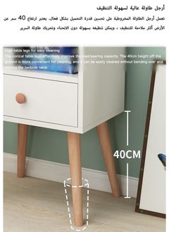 Beauenty 40*30*60cm Nightstand Large-capacity MDF Engineering Board Storage Home Bedside Coffee Table And Nightstand With Drawer  - Image 5