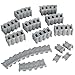 MANNIDOO Classic City Train Tracks 72 Pieces Railroad Track with 24 Flexible 24 Curved and 24 Straight Tracks Train Expansion Accessories Compatible with All Major Brands Train Tracks - Image 2