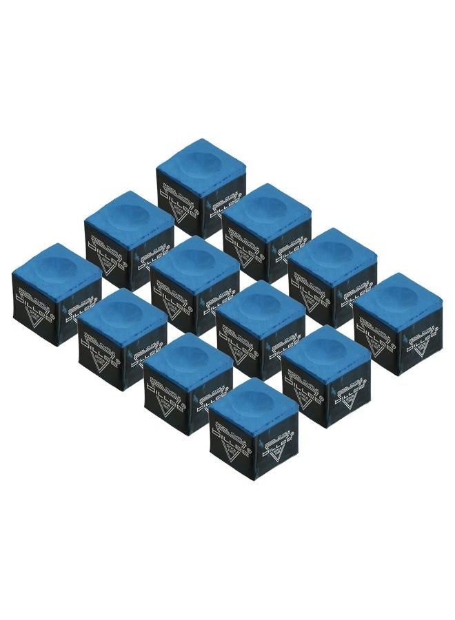 PATIKIL Billiard Pool Cue Chalk, 12 Pack Snooker Billiard Cue Chalk Pool Table Accessories for Billiards Cue Stick Tip, Blue  - Image 1