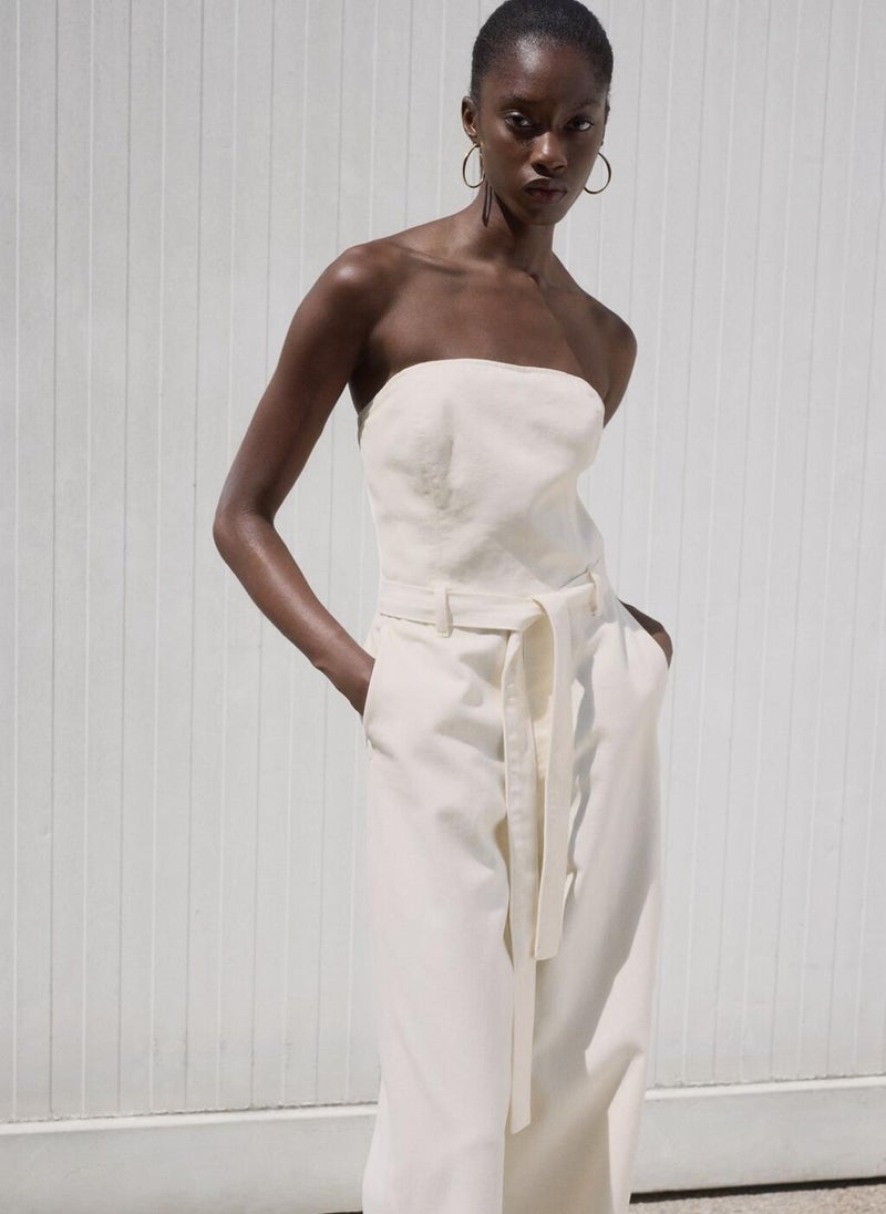MANGO Denim Belt Jumpsuit  - Image 5