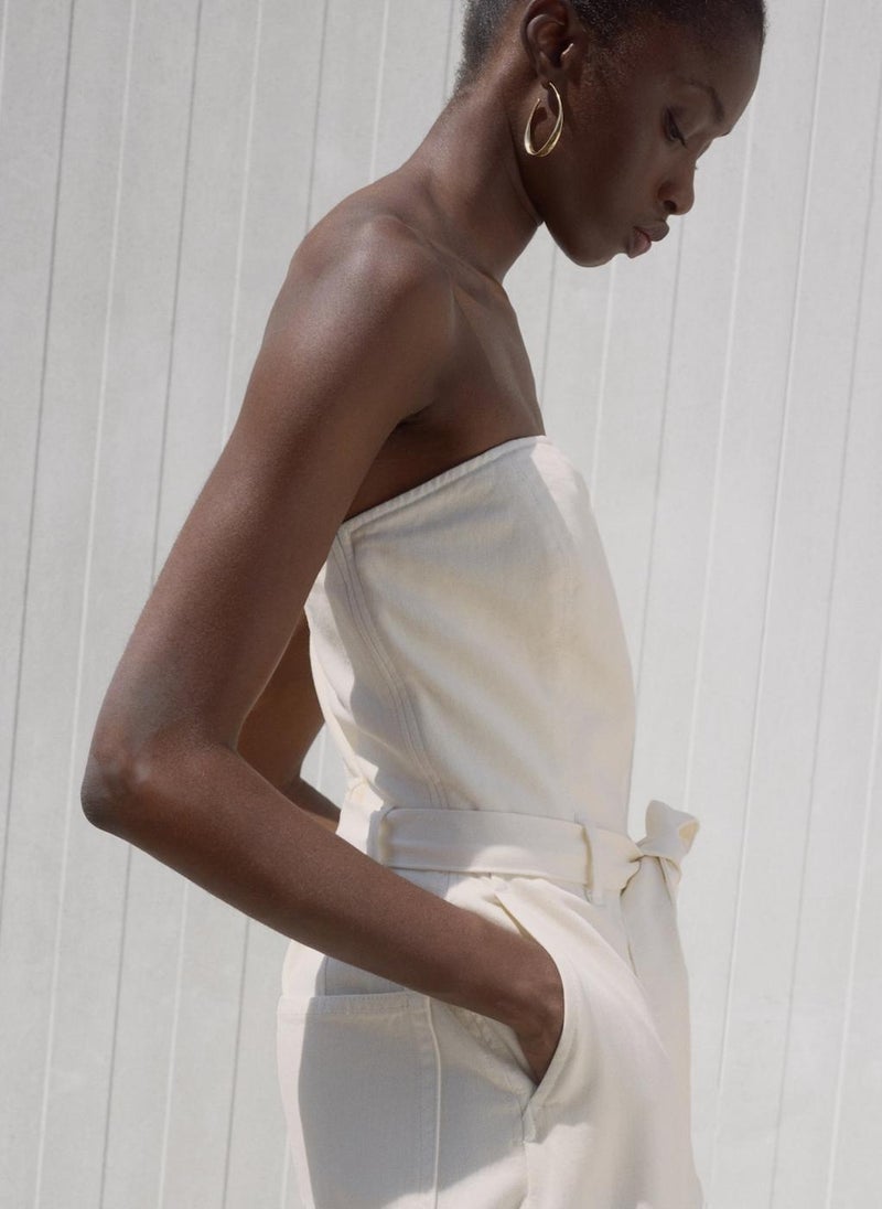 MANGO Denim Belt Jumpsuit  - Image 3
