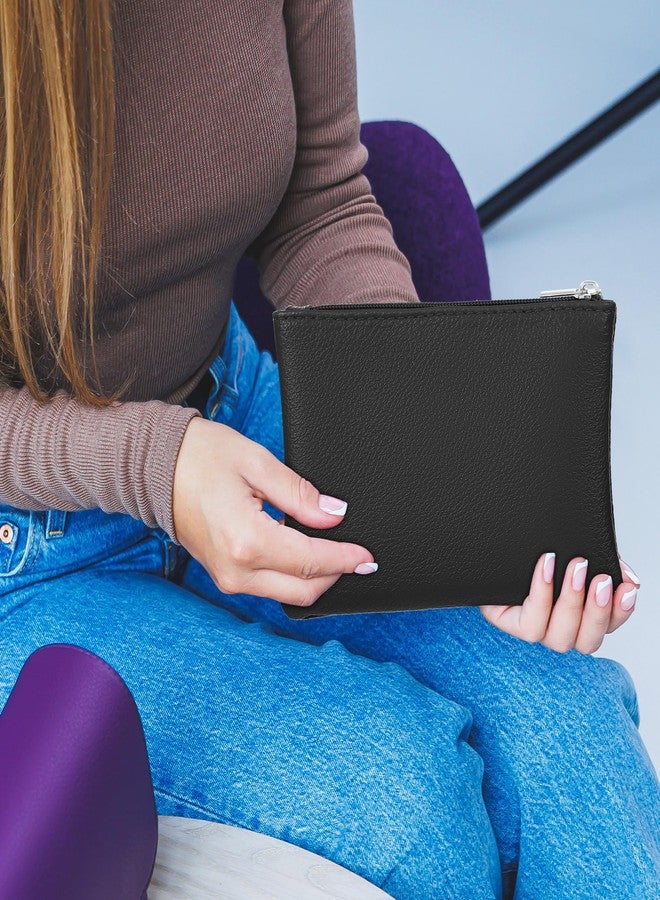 Dimeho 10 Pcs Coin Purse Portable PU Leather Coin Purse Pouch Mini Card Holder Wallet with Zipper Small Change Bag for Women Men Credit Card Folded Bills ID Key Headset Lipstick - Image 5