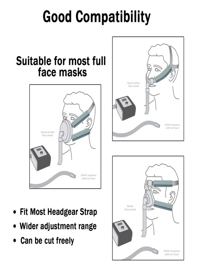 NATAKU Innovative CPAP' Strap Covers - 8 Packs Cooling and Soft Headgear Strap Cushions,Universal Pressure Relief Mask Face Cusion Pads for a Better Sleep - Image 4