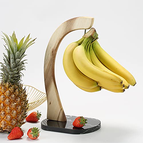 everous Banana Hanger black Marble Base,Modern Banana Holder Tree Stand for kitchen home None Slip Banana Rack Banana holder stand - Image 5