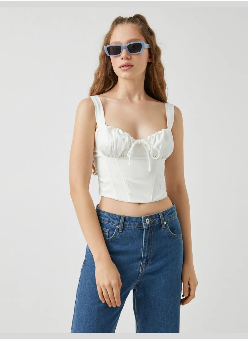 كوتون Crop Tanktop Strappy Binding Detail