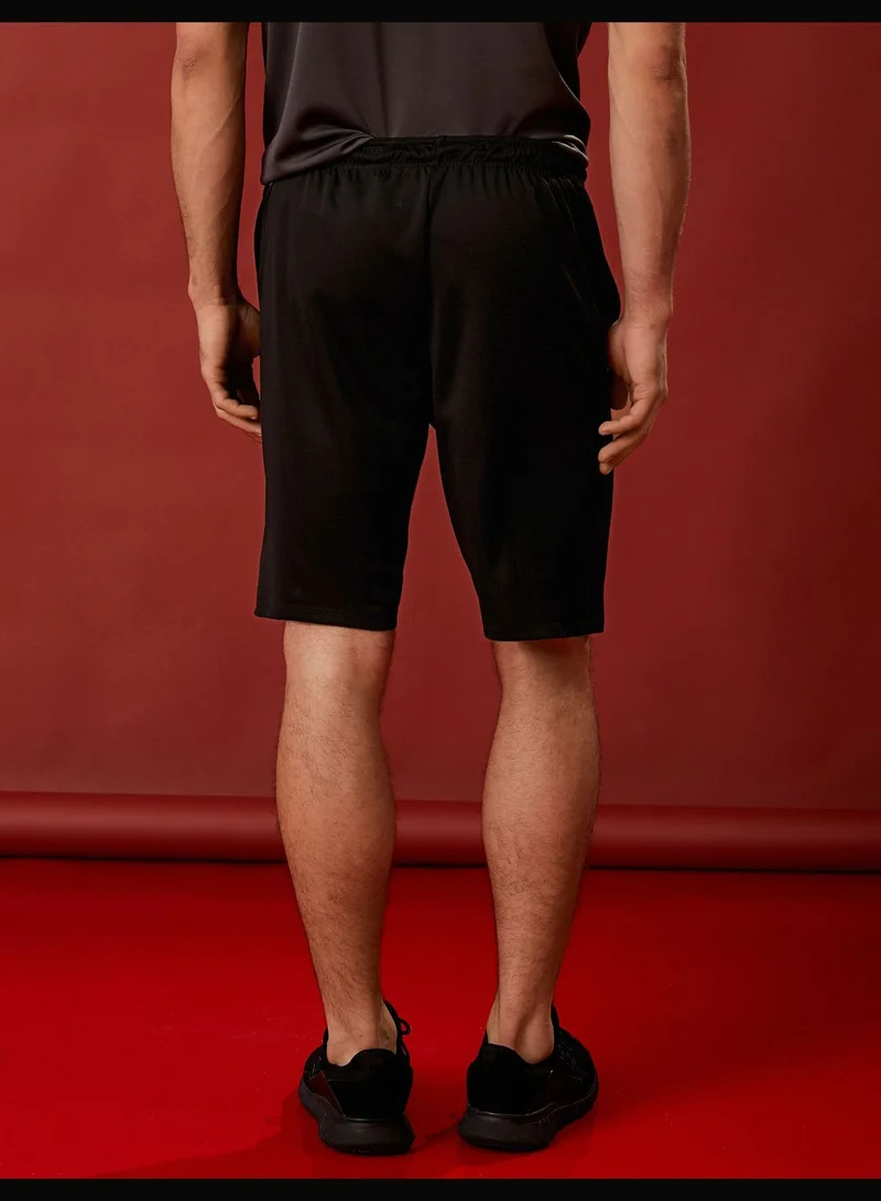 كوتون Basic Sport Shorts Drawstring Printed Detailed