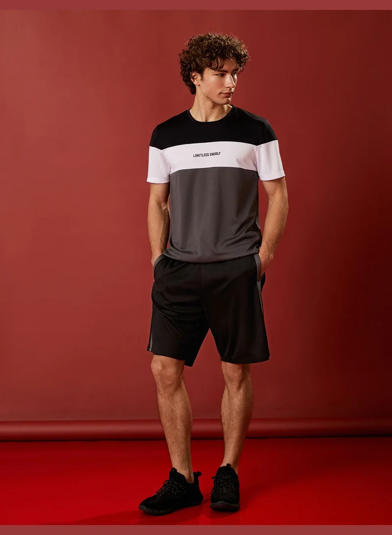 كوتون Basic Sport Shorts Drawstring Printed Detailed