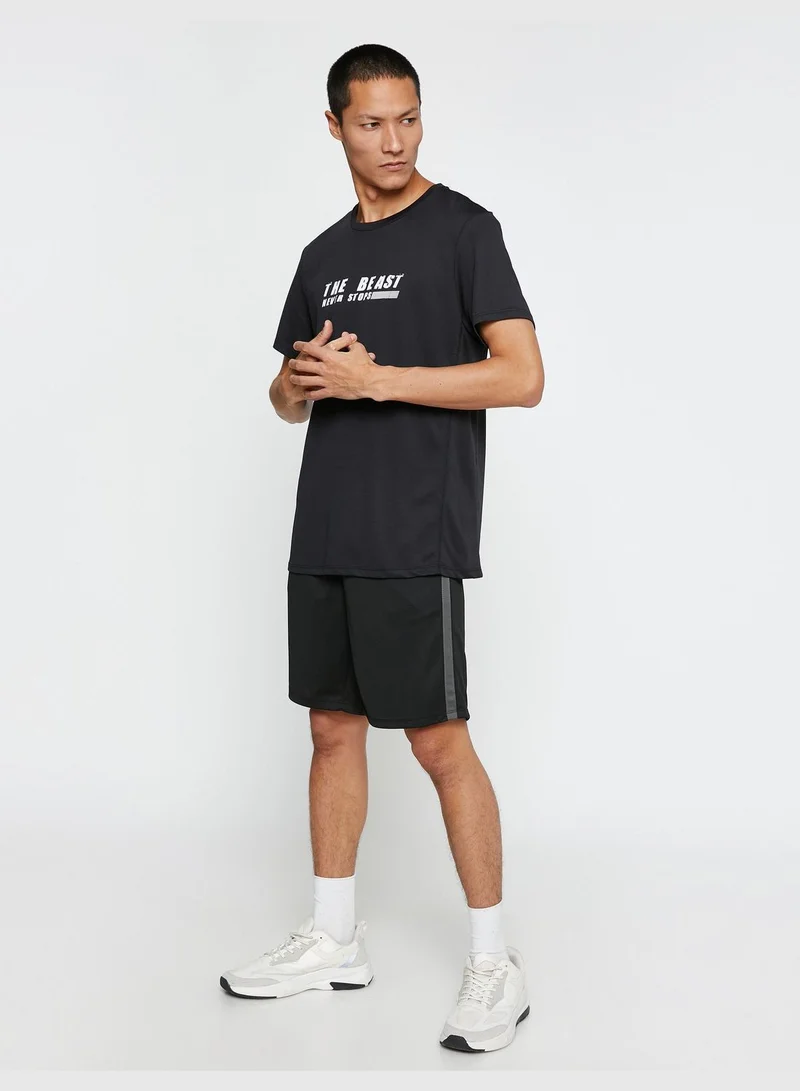 كوتون Basic Sport Shorts Drawstring Printed Detailed