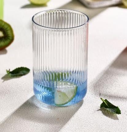 Simplyhut Plastic Juice Glass - Unbreakable Plastic Drinking Glass, Soft Drink Fibre Glass, Whisky, Beer,Wine Cocktail Drinking Glass Set for Guest, Home, Office & Sarbat Glass Set of 6(Approx 300ml) - Image 4