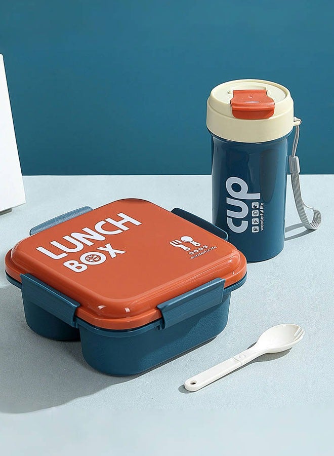 Super ZYouth Lunch Boxes with Water Cup Set for Kids & Adults, Bento Box for Children's School with 3 Compartments, Leak-Proof Lunch Food Container for Office, Home and Travel - Image 1
