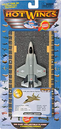 Hot Wings Planes Joint Strike Fighter with Connectible Runway, Grey - Image 2