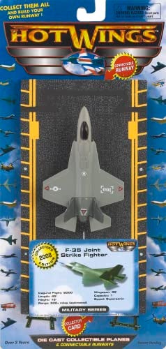 Hot Wings Planes Joint Strike Fighter with Connectible Runway, Grey - Image 5