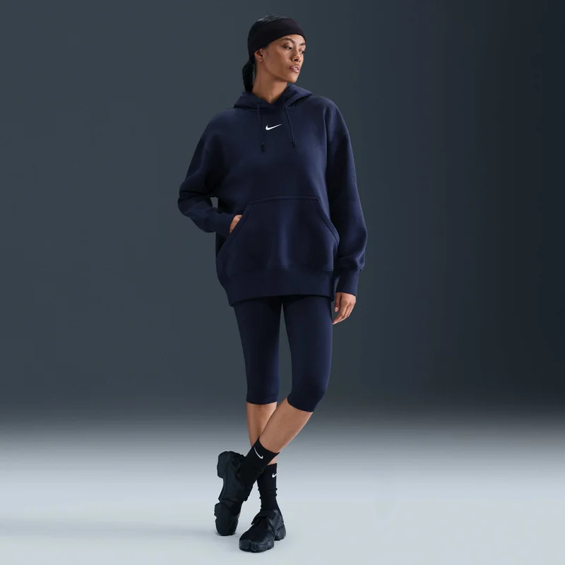 Nike Blue Women's Sportswear Phoenix Fleece Hoodie for Women | Best Price UAE