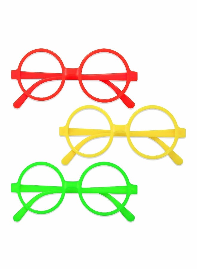 Kids Round Glasses Frame 24 Pieces No Lenses for Adult Costume Toy Dressup Eyeglasses Plastic Decorative Fancy Dress Cosplay Party  - Image 5