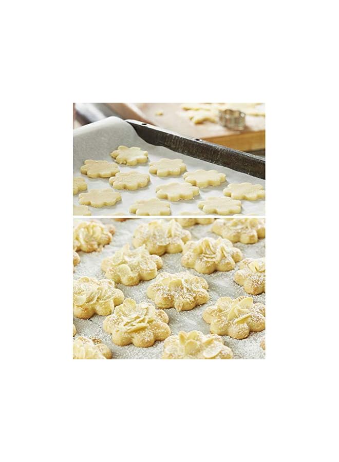 S-TOP 12 Pieces Cookie Cutters Stainless Steel Mini Biscuit Cutters Mold Kit, Flower and Leaf Shape Fondant Cake Cutter - Image 3