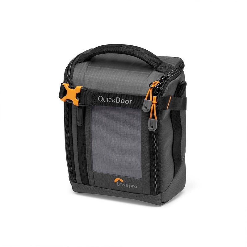 Lowepro حقيبة كاميرا لوبروا جير أب كرييتور بوكس ميديم II، لحمل الكاميرات المرآة و DSLR، حقيبة كاميرا مع وصول سريع، مصنوعة من قماش معاد تدويره، مع فواصل داخلية مبطنة باللون البرتقالي، رمادي - Image 1