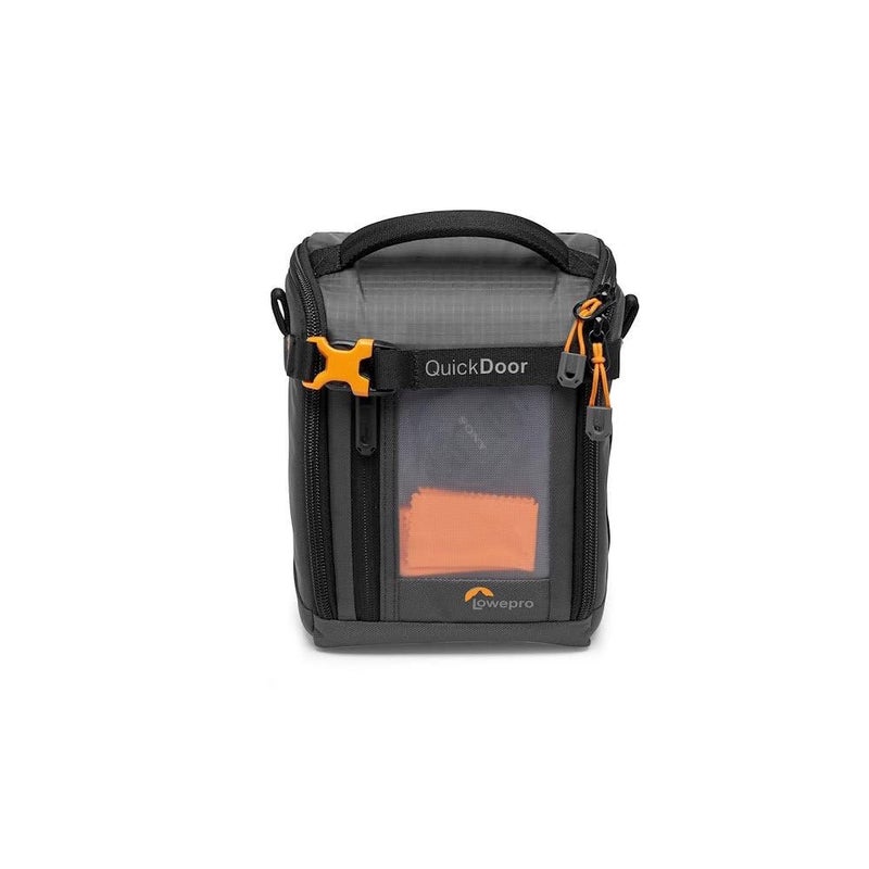 Lowepro حقيبة كاميرا لوبروا جير أب كرييتور بوكس ميديم II، لحمل الكاميرات المرآة و DSLR، حقيبة كاميرا مع وصول سريع، مصنوعة من قماش معاد تدويره، مع فواصل داخلية مبطنة باللون البرتقالي، رمادي - Image 3
