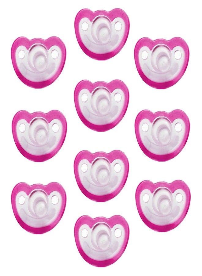 Razbaby JollyPop 3+ Months Pacifier 10 Pack Unscented - Pink - Image 1