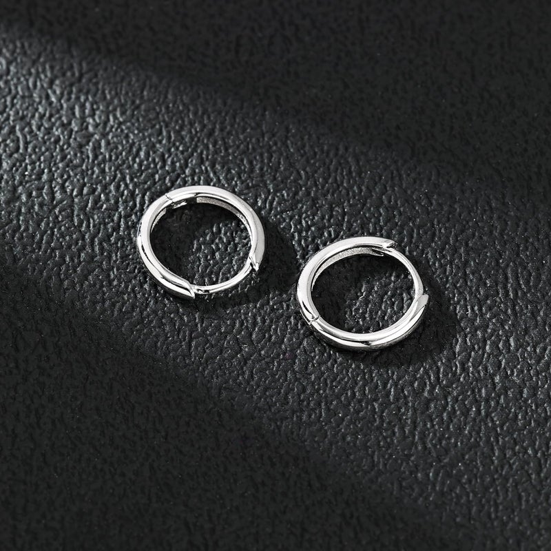 AoedeJ 925 Sterling Silver Hoop Earrings for Women Small Hoopsfor Second Hole Hoops Sterling Silver Huggie Earrings (4mm) - Image 3