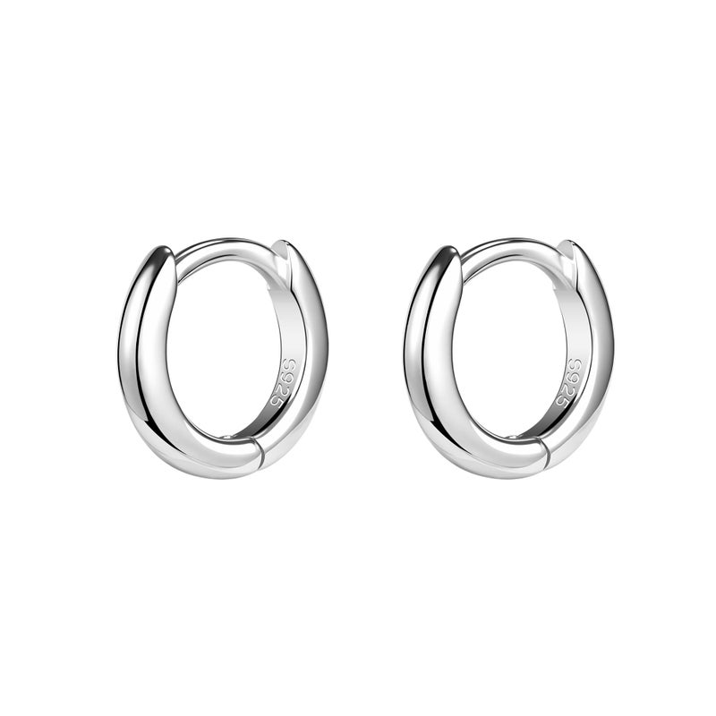 AoedeJ 925 Sterling Silver Hoop Earrings for Women Small Hoopsfor Second Hole Hoops Sterling Silver Huggie Earrings (4mm) - Image 1