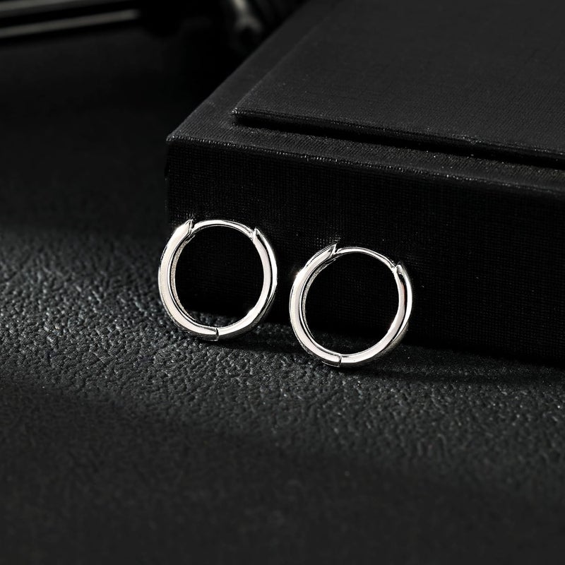 AoedeJ 925 Sterling Silver Hoop Earrings for Women Small Hoopsfor Second Hole Hoops Sterling Silver Huggie Earrings (4mm) - Image 4