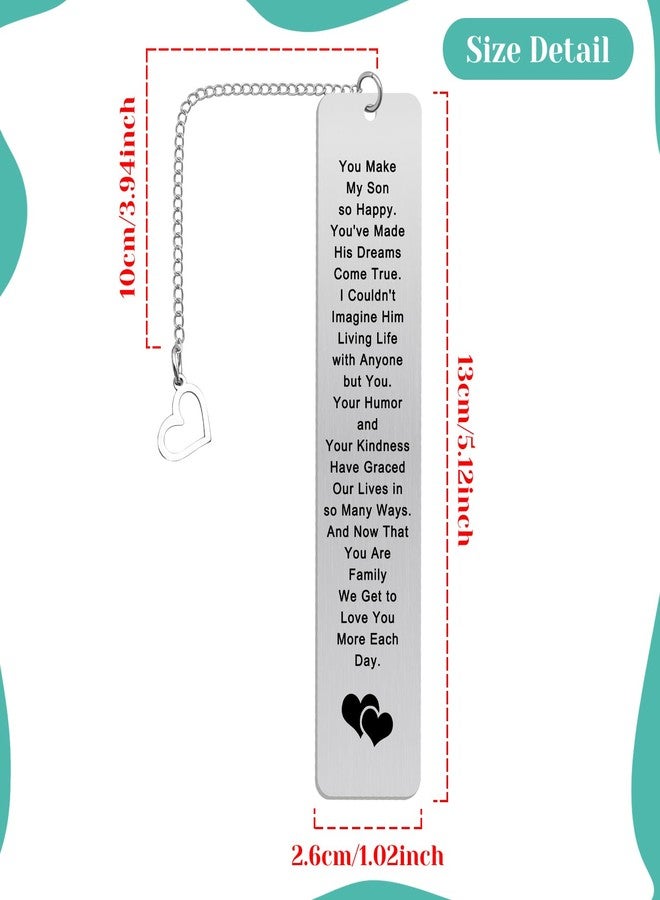 Baipilu Daughter in Law Gifts Bookmark Birthday Christmas Anniversary Wedding Gifts for Daughter in Law Sons Girlfriend Engagement Present Bookmark for Book Lover - Image 2