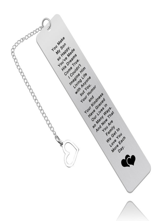 Baipilu Daughter in Law Gifts Bookmark Birthday Christmas Anniversary Wedding Gifts for Daughter in Law Sons Girlfriend Engagement Present Bookmark for Book Lover - Image 1