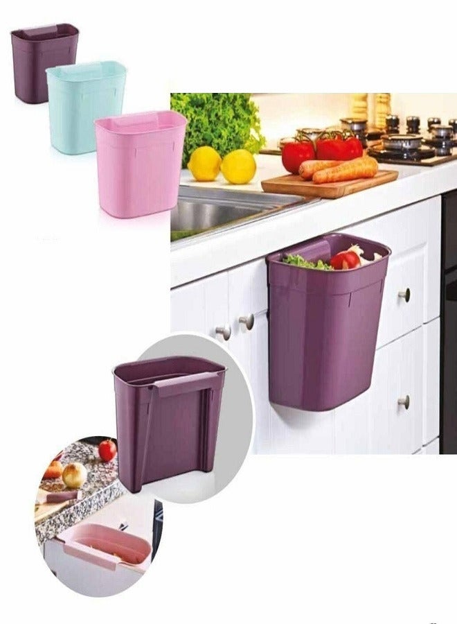 Kitchen Trash Can Cabinet Door Back Hanging Trash Storage Bin Multicolor - Image 2