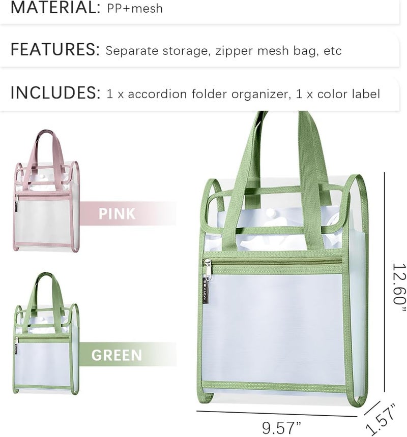 VEPROIX Vertical File Folder Multipurpose Lightweight Mesh Pocket Document Organizer Pink | Files & Supplies | Filing Storage & Binding | Office Supplies | Office (Pack of 1) - Image 3