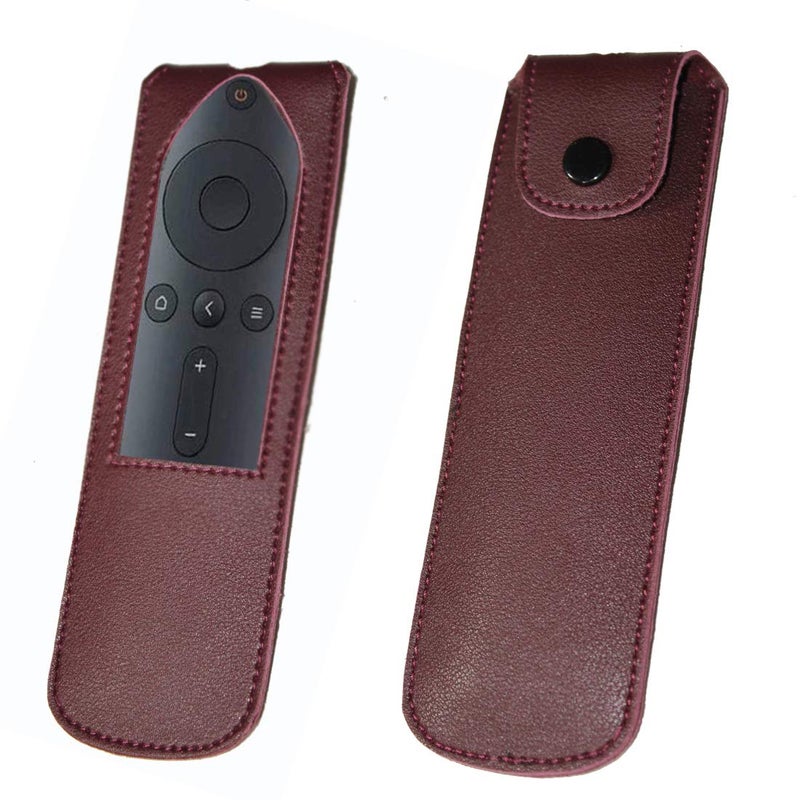 Zaoma Protective Case for Mi Led TV Smart TV 4A Remote Control (32" / 43" / 55") - Premium PU Leather Cover Holder, Brown - Image 4
