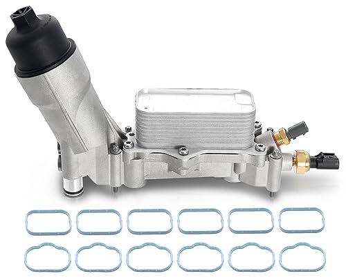Somusen 926-959 Upgraded Aluminum Engine Oil Filter Housing Kit with Oil Cooler Sensors and Gaskets Compatible with 2011-2016 Chrysler 200 300, Dodge Charger Challenger Journey, Wrangler, Ram ProMaster 3.6L - Image 1