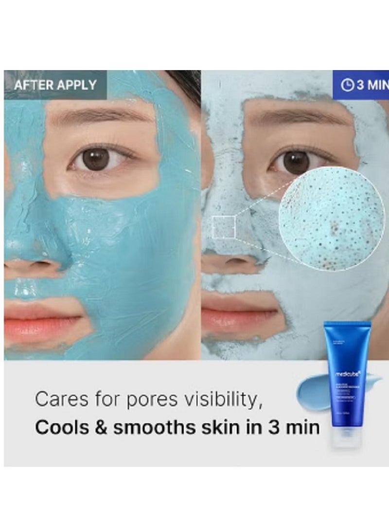 ميديكيوب يديكوب قناع الوجه بالطين والرؤوس السوداء من زيرو بور - تبريد البشرة وشد المسام - تركيبة سريعة الجفاف في 3 دقائق مع صلصال تنقية المسام AHA و BHA و PHA - قناع طين كوري 100 جرام - Image 3