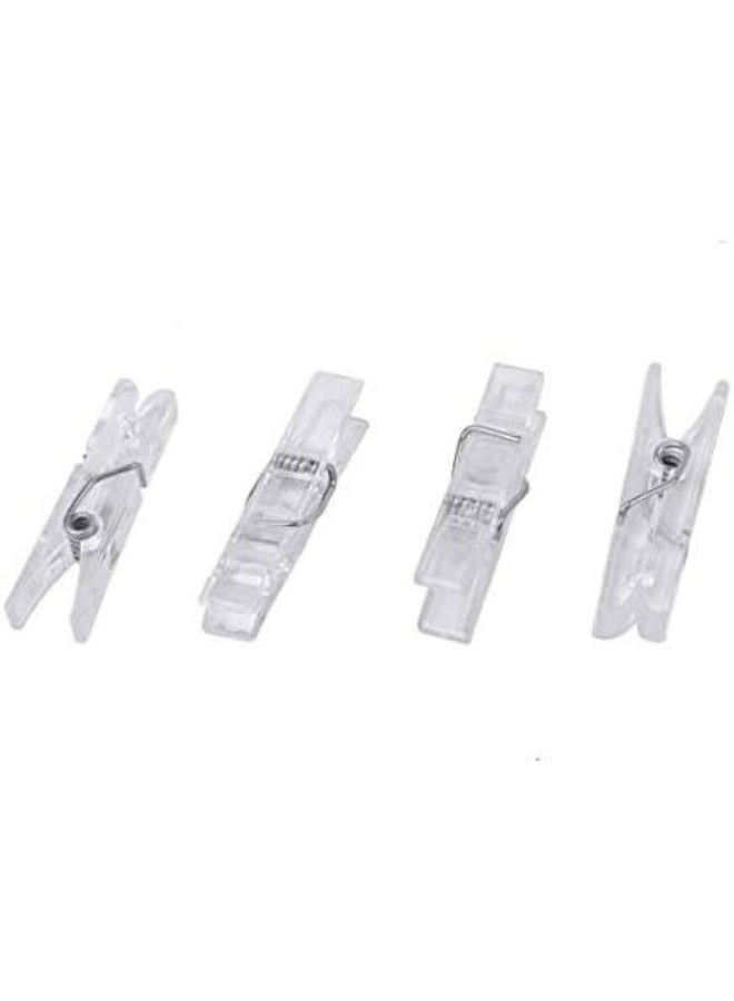 48 Pcs Mini Clear Plastic Clothespins – Multi-Purpose Clips for Clothes, Photos, Papers, and Decorative Hanging – Strong and Lightweight Utility Clothespins - Image 3