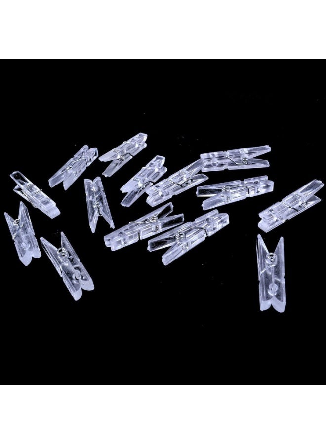 48 Pcs Mini Clear Plastic Clothespins – Multi-Purpose Clips for Clothes, Photos, Papers, and Decorative Hanging – Strong and Lightweight Utility Clothespins - Image 5