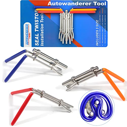 AutoWanderer Tool Hydraulic Cylinder Seal Install Tool Set - 3 PCS Hydraulic U-Cup Seal Twistor Installation Tool Kit with S M L - Image 1