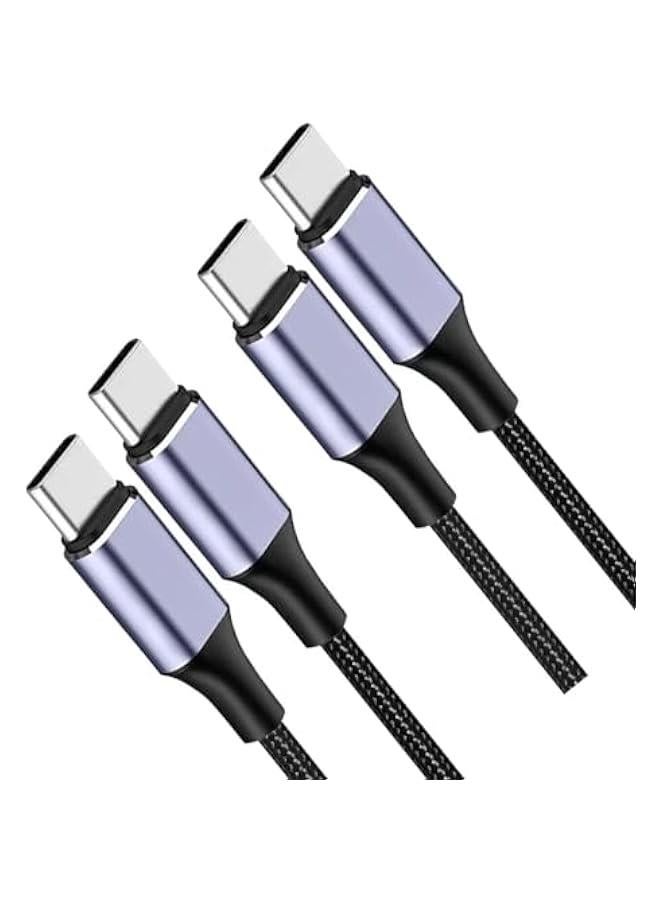 Concretization USB C Cable (2pack 6ft),100W Braided Power Delivery PD Fast charge Cable USB C to USB C Compatible iPhone 15/16 pro max,iPad mini 7, MacBook Pro,iPad,Galaxy S25 Ultra/S24/23/,Huaw ei P70 - Image 1