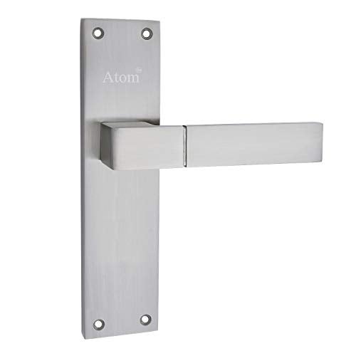 Atom Keyless Door Lock for Bathoom, Kitchen, Toilet, Silver Satin Finish | Heavy Duty Door Handle Without Key for House Hotel Office(WIH51CLOSED) - Image 3