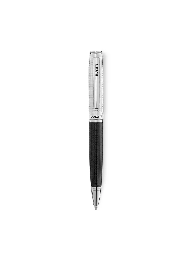 Ducati Leggenda Stainless Steel Trims Twist Ballpoint Pen for Men, Blue Ink