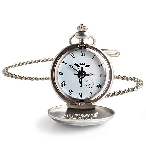 BOSHIYA Fullmetal Alchemist Pocket Watch with Chain Vintage Quartz Pocket Watch for Cosplay Accessories Anime Merch - Image 2